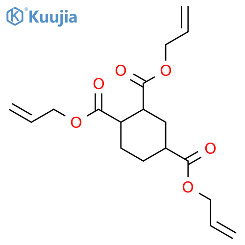 1,2,4-Cyclohexanetricarboxylic acid, tri-2-propenyl ester structure