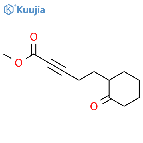 2-Pentynoic acid, 5-(2-oxocyclohexyl)-, methyl ester structure