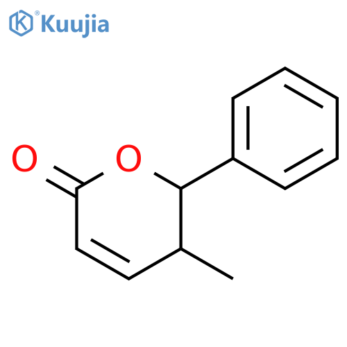 2H-Pyran-2-one, 5,6-dihydro-5-methyl-6-phenyl-, (5S,6S)- structure