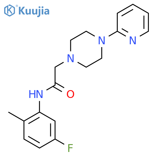 N-(5-Fluoro-2-methylphenyl)-2-[4-(pyridin-2-yl)piperazin-1-yl]acetamide structure