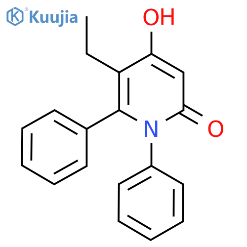 3-ethyl-6-hydroxy-1,2-diphenylpyridin-4(1H)-one structure