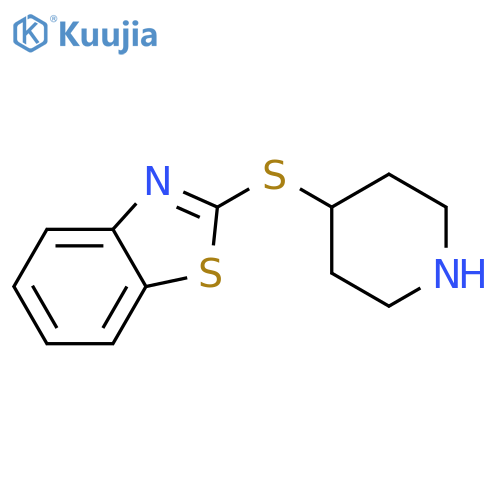 2-(piperidin-4-ylsulfanyl)-1,3-benzothiazole structure