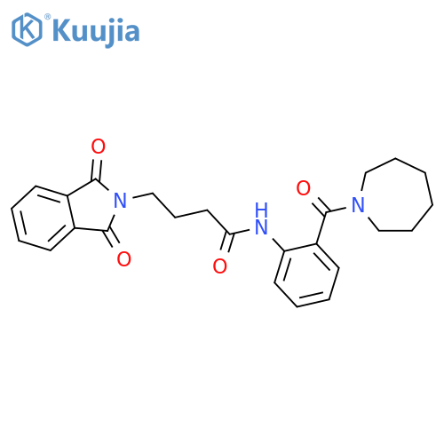 <br>N-[2-(1-azepanylcarbonyl)phenyl]-4-(1,3-dioxo-1,3-dihydro-2H-isoindol-2-yl) butanamide structure