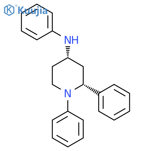 4-Piperidinamine, N,1,2-triphenyl-, (2R,4S)-rel- structure
