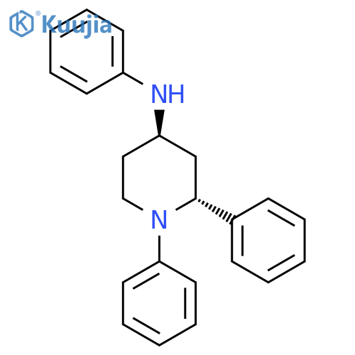 4-Piperidinamine, N,1,2-triphenyl-, (2R,4R)-rel- structure