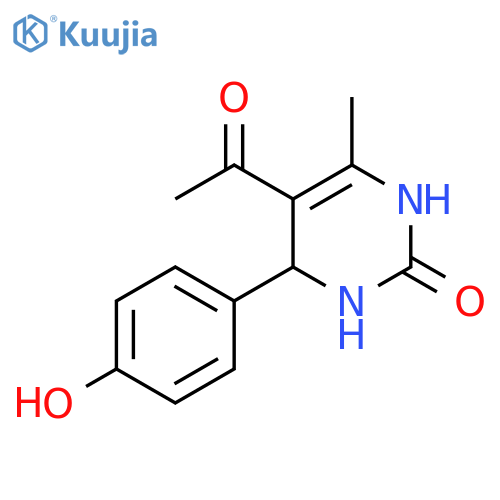 2(1H)-Pyrimidinone,5-acetyl-3,4-dihydro-4-(4-hydroxyphenyl)-6-methyl- structure