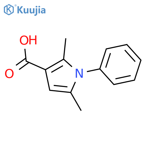 2,5-Dimethyl-1-phenyl-1H-pyrrole-3-carboxylic acid structure