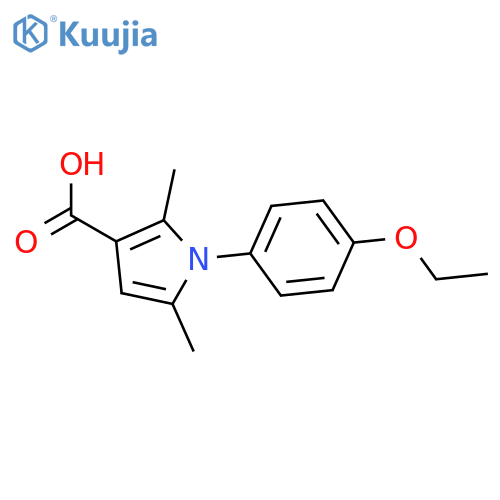 1-(4-ethoxyphenyl)-2,5-dimethyl-1H-pyrrole-3-carboxylic acid structure