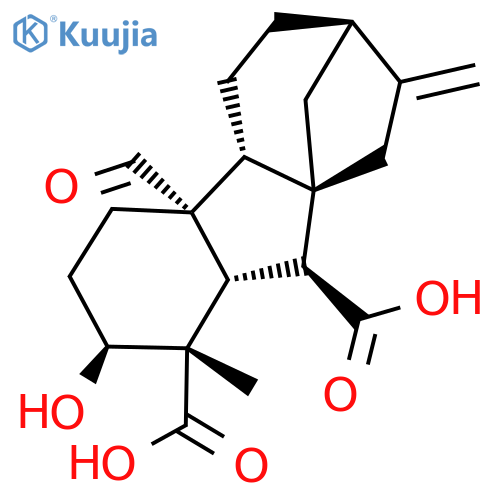 4aα-Formyl-2β-hydroxy-1β-methyl-8-methylenegibbane-1α,10β-dicarboxylic acid structure