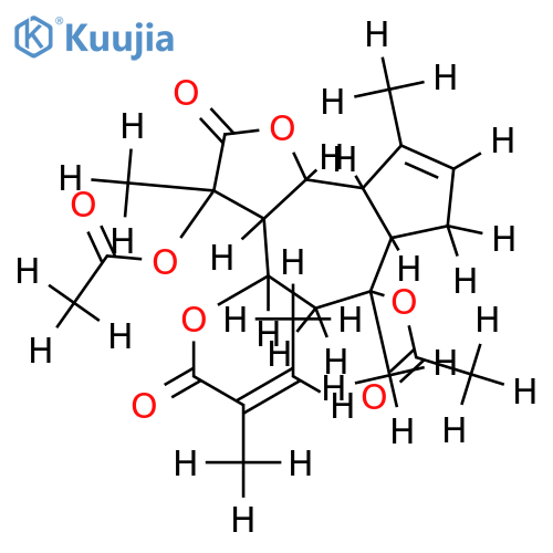 8alpha-angeloyloxy-10beta,11alpha-diacetoxyslov-3-enolide structure
