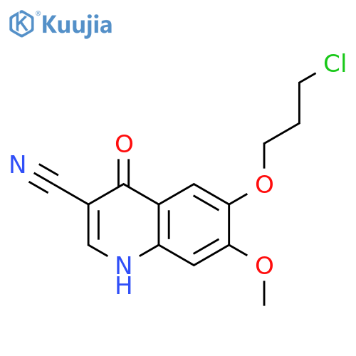 3-Quinolinecarbonitrile, 6-(3-chloropropoxy)-4-hydroxy-7-methoxy- structure
