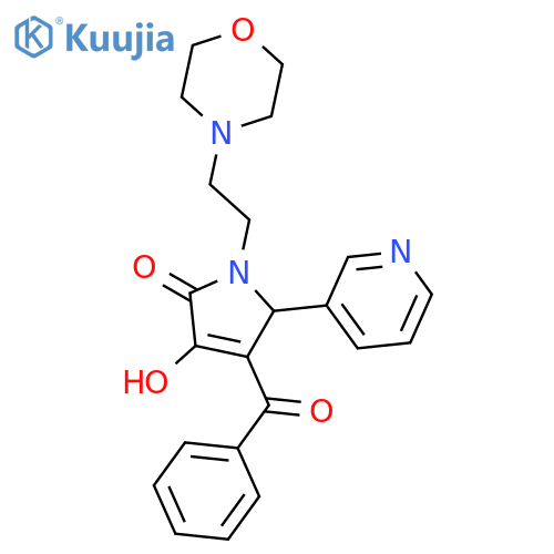 4-benzoyl-3-hydroxy-1-2-(morpholin-4-yl)ethyl-5-(pyridin-3-yl)-2,5-dihydro-1H-pyrrol-2-one structure