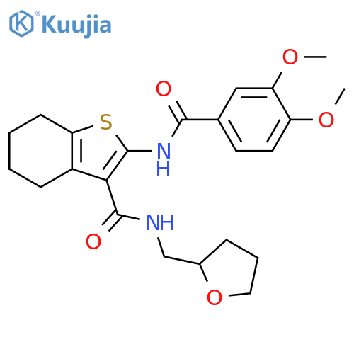 2-(3,4-dimethoxybenzamido)-N-(oxolan-2-yl)methyl-4,5,6,7-tetrahydro-1-benzothiophene-3-carboxamide structure