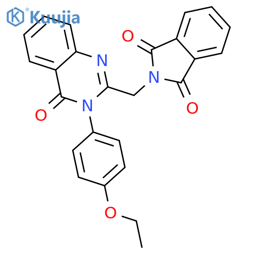 <br>2-((3-(4-ethoxyphenyl)-4-oxo-3,4-dihydroquinazolin-2-yl)methyl)isoindoline- 1,3-dione structure