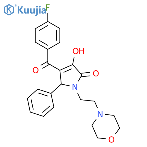 4-(4-fluorobenzoyl)-3-hydroxy-1-2-(morpholin-4-yl)ethyl-5-phenyl-2,5-dihydro-1H-pyrrol-2-one structure
