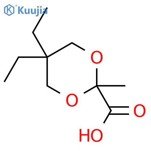 5,5-diethyl-2-methyl-1,3-dioxane-2-carboxylic Acid structure