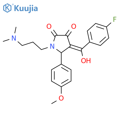 1-3-(dimethylamino)propyl-4-(4-fluorobenzoyl)-3-hydroxy-5-(4-methoxyphenyl)-2,5-dihydro-1H-pyrrol-2-one structure