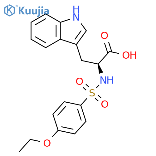 (2S)-2-(4-ethoxybenzenesulfonamido)-3-(1H-indol-3-yl)propanoic acid structure