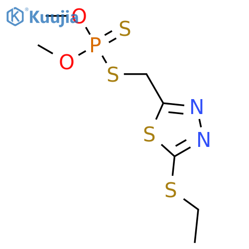 (5-ethylsulfanyl-1,3,4-thiadiazol-2-yl)methylsulfanyl-dimethoxy-sulfan ylidene-phosphorane structure