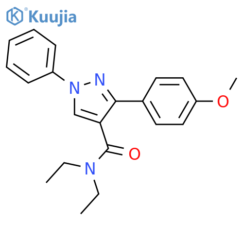 N,N-diethyl-3-(4-methoxyphenyl)-1-phenyl-1H-pyrazole-4-carboxamide structure