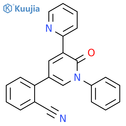 BENZONITRILE, 2-(1',2'-DIHYDRO-2'-OXO-1'-PHENYL[2,3'-BIPYRIDIN]-5'-YL)- structure