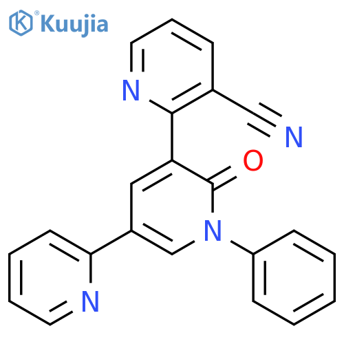 [2,3':5',2''-Terpyridine]-3-carbonitrile, 1',2'-dihydro-2'-oxo-1'-phenyl- structure
