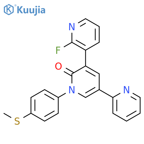 [2,3':5',3''-Terpyridin]-6'(1'H)-one, 2''-fluoro-1'-[4-(methylthio)phenyl]- structure