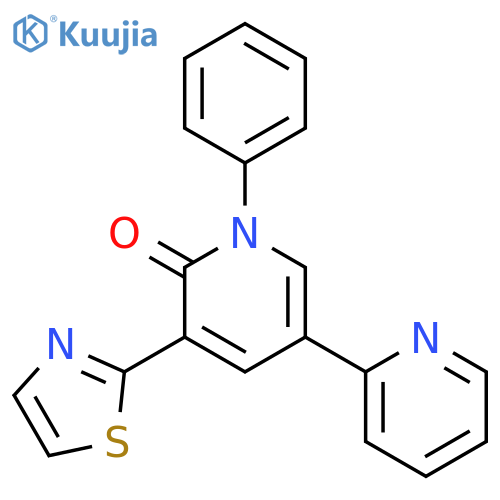 [2,3'-Bipyridin]-6'(1'H)-one, 1'-phenyl-5'-(2-thiazolyl)- structure