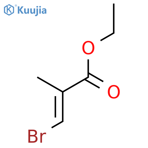 2-Propenoic acid, 3-bromo-2-methyl-, ethyl ester, (E)- structure