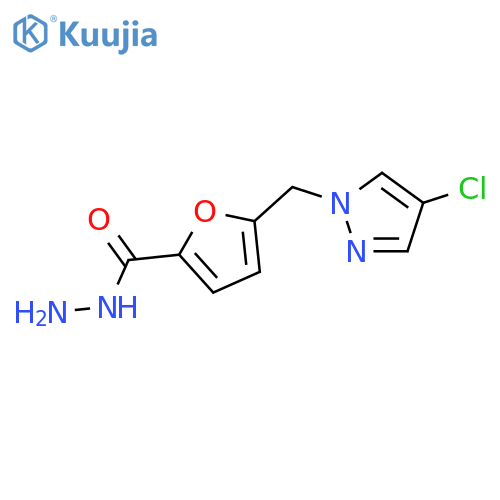 5-(4-chloro-1H-pyrazol-1-yl)methylfuran-2-carbohydrazide structure