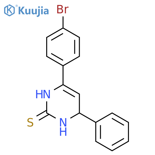 2(1H)-PYRIMIDINETHIONE, 6-(4-BROMOPHENYL)-3,4-DIHYDRO-4-PHENYL- structure