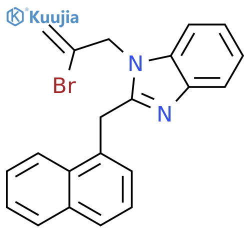1-(2-bromoprop-2-en-1-yl)-2-(naphthalen-1-yl)methyl-1H-1,3-benzodiazole structure