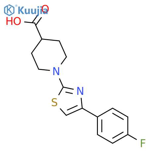 1-4-(4-Fluorophenyl)-1,3-thiazol-2-ylpiperidine-4-carboxylic acid structure