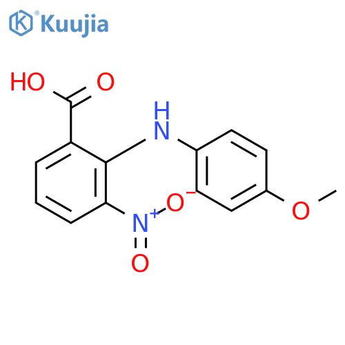 Benzoic acid, 2-[(4-methoxyphenyl)amino]-3-nitro- structure