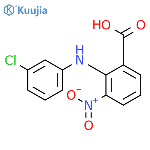 Benzoic acid, 2-[(3-chlorophenyl)amino]-3-nitro- structure