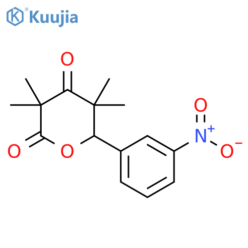 2H-Pyran-2,4(3H)-dione, dihydro-3,3,5,5-tetramethyl-6-(3-nitrophenyl)- structure