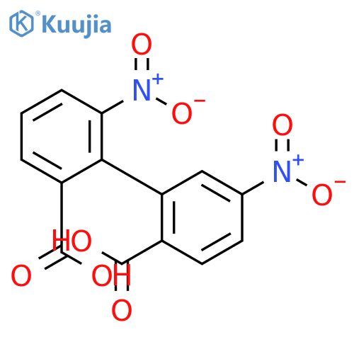 [1,1'-Biphenyl]-2,2'-dicarboxylic acid, 5,6'-dinitro- structure