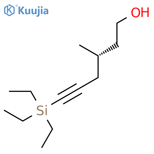 5-Hexyn-1-ol, 3-methyl-6-(triethylsilyl)-, (3S)- structure