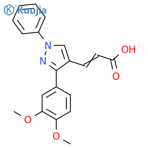 (Z)-3-3-(3,4-Dimethoxyphenyl)-1-phenyl-1H-pyrazol-4-yl-2-propenoic acid structure