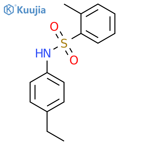 Benzenesulfonamide, N-(4-ethylphenyl)-2-methyl- structure