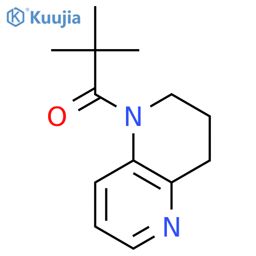 1,5-Naphthyridine, 1-(2,2-dimethyl-1-oxopropyl)-1,2,3,4-tetrahydro- structure