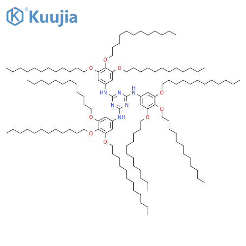 1,3,5-Triazine-2,4,6-triamine, N,N',N''-tris[3,4,5-tris(dodecyloxy)phenyl]- structure
