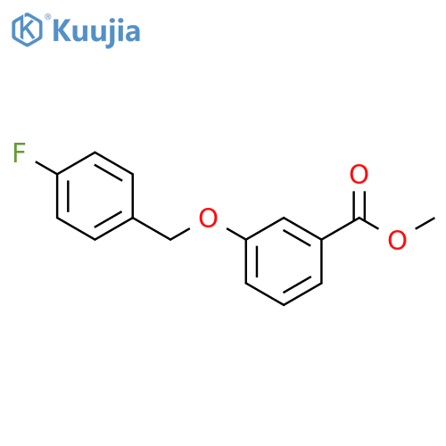 Benzoic acid, 3-[(4-fluorophenyl)methoxy]-, methyl ester structure