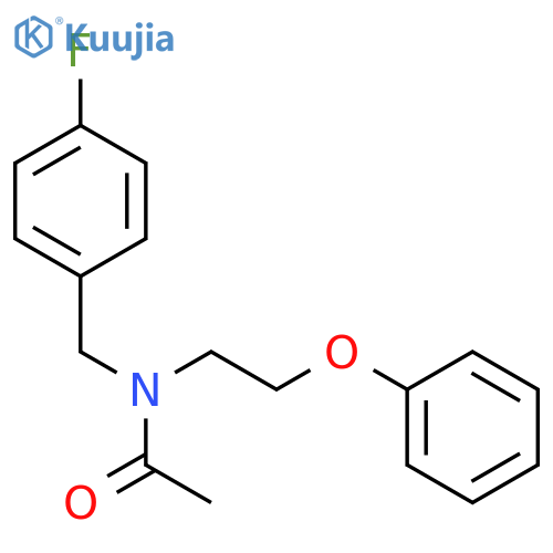 Acetamide, N-[(4-fluorophenyl)methyl]-N-(2-phenoxyethyl)- structure