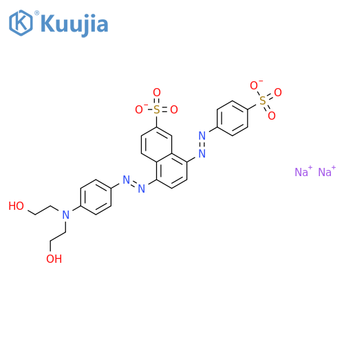 2-Naphthalenesulfonicacid,5-[2-[4-[bis(2-hydroxyethyl)amino]phenyl]diazenyl]-8-[2-(4-sulfophenyl)diazenyl]-,sodium salt (1:2) structure