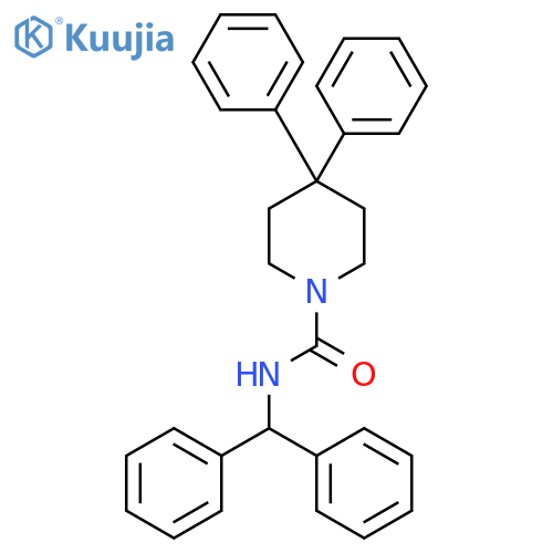 1-Piperidinecarboxamide, N-(diphenylmethyl)-4,4-diphenyl- structure