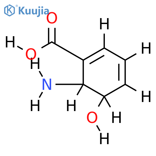 6-Amino-trans-5-hydroxy-1,3-cyclohexadien-1-carbonsaeure structure