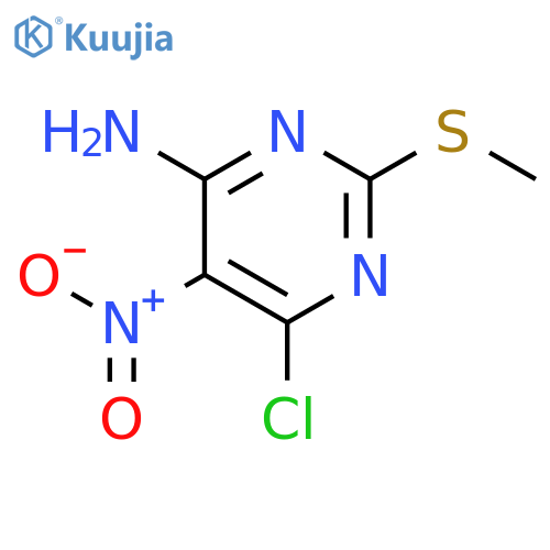 6-Chloro-2-(methylthio)-5-nitropyrimidin-4-amine structure