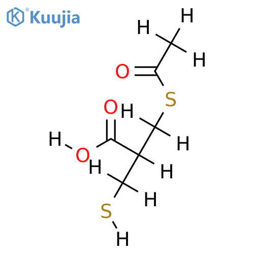 S-Ac-3-Mercapto-2-(mercaptomethyl)propanoic acid structure