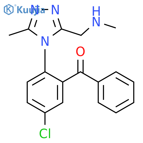 5-chloro-2-(3-methyl-5-((methylamino)methyl)-4H-1,2,4-triazole-4-yl)benzophenone structure